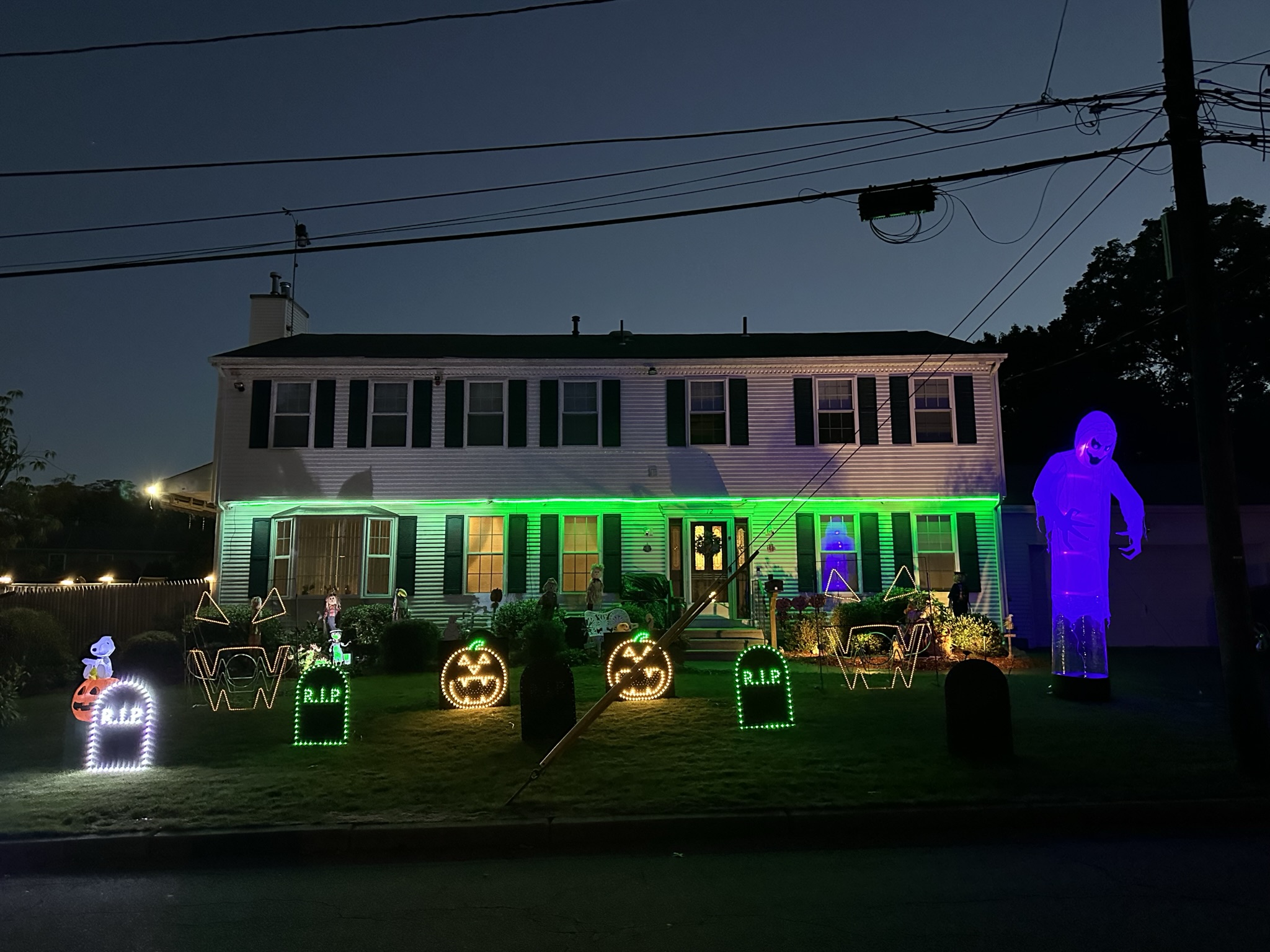 Halloween light show photo