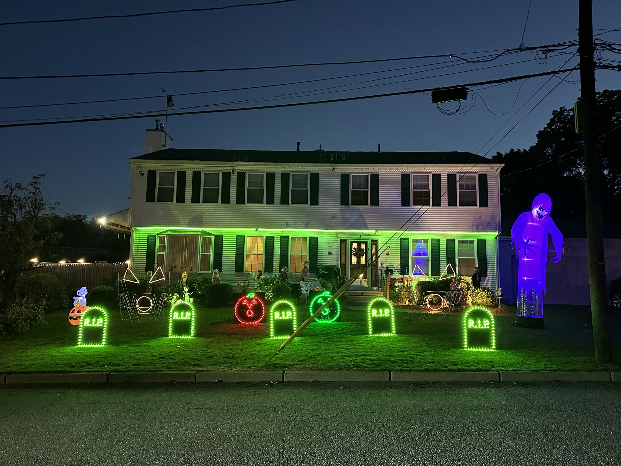 Halloween light show photo