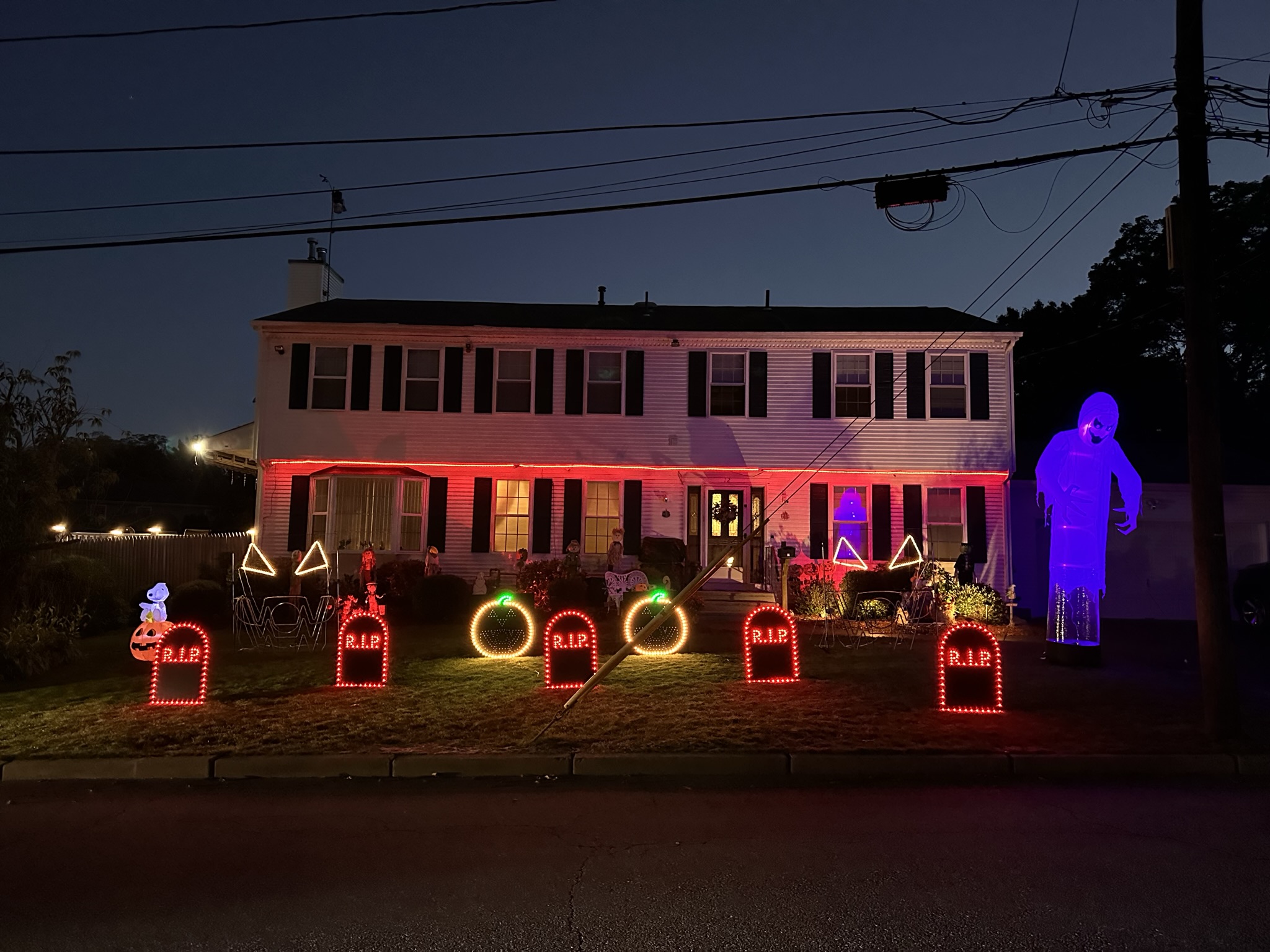 Halloween light show photo