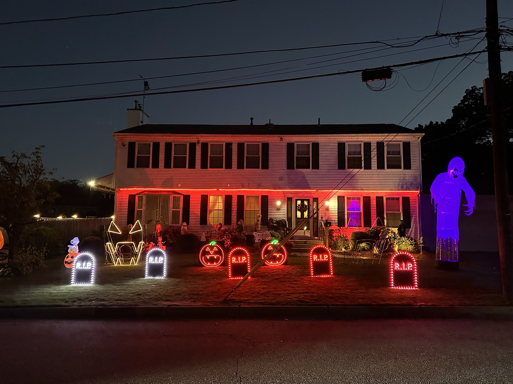 Halloween light show photo