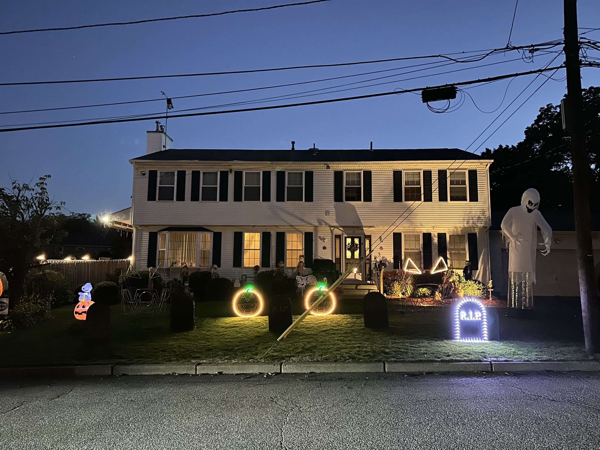 Lewis Halloween light show nighttime photo